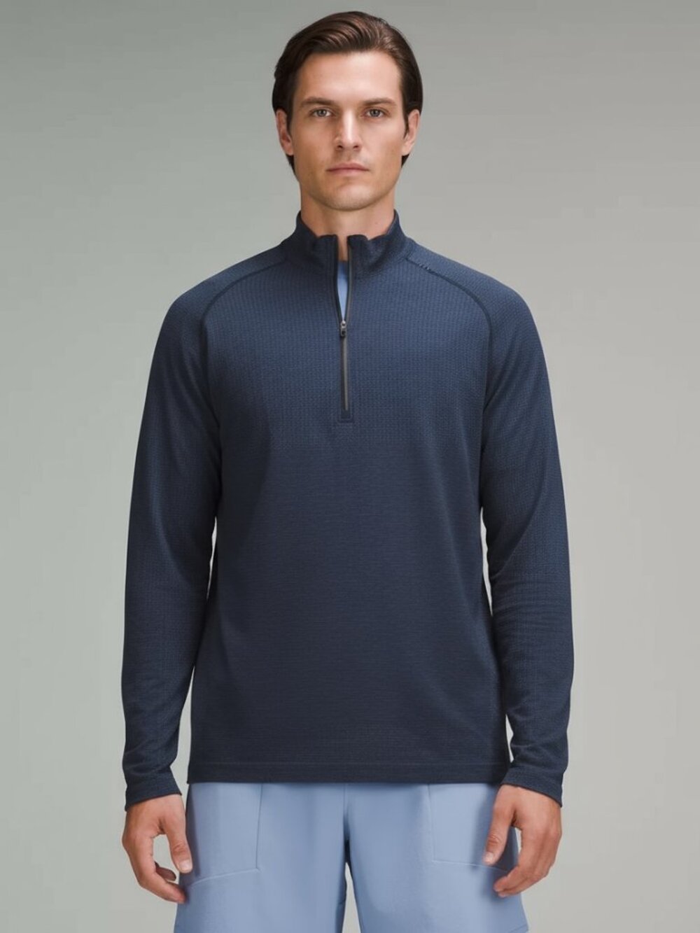 NWT LULULEMON Mens Metal Vent Half Zip Mineral Blue True Navy M L XL $118 Retail